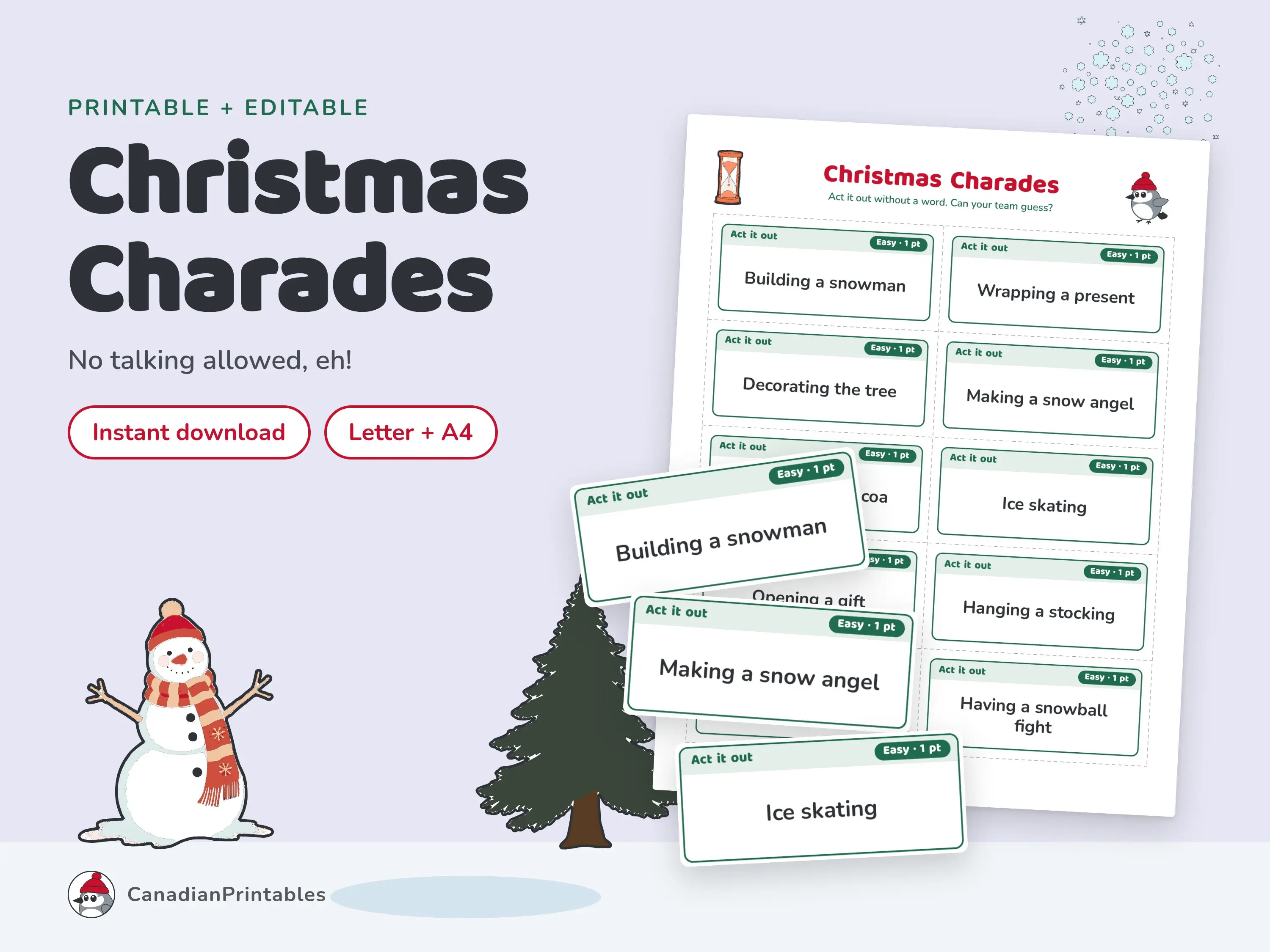 Christmas Charades printable