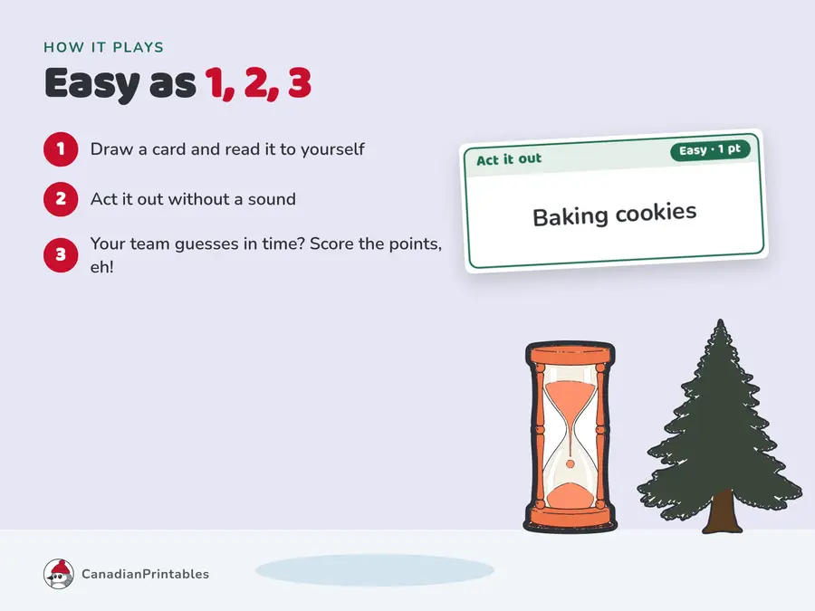 Christmas Charades: how it plays