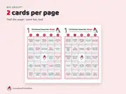 Christmas Coworker Bingo: two per page